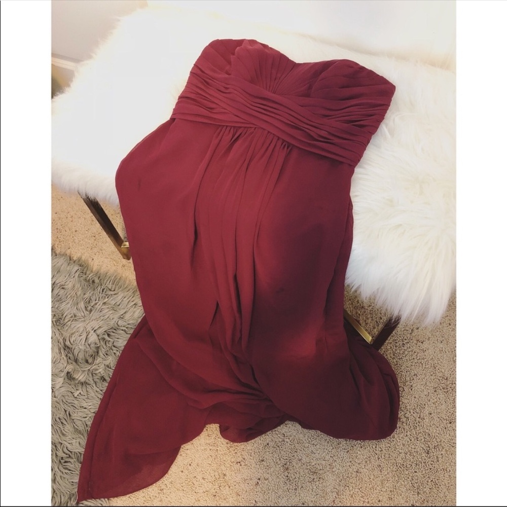 Maroon bridesmaid dress size 2
